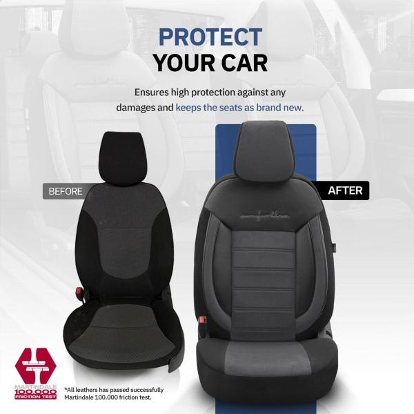 Auto Sitzbezug Set Universal Vorne und Hinten Komfortabel Komplett Set